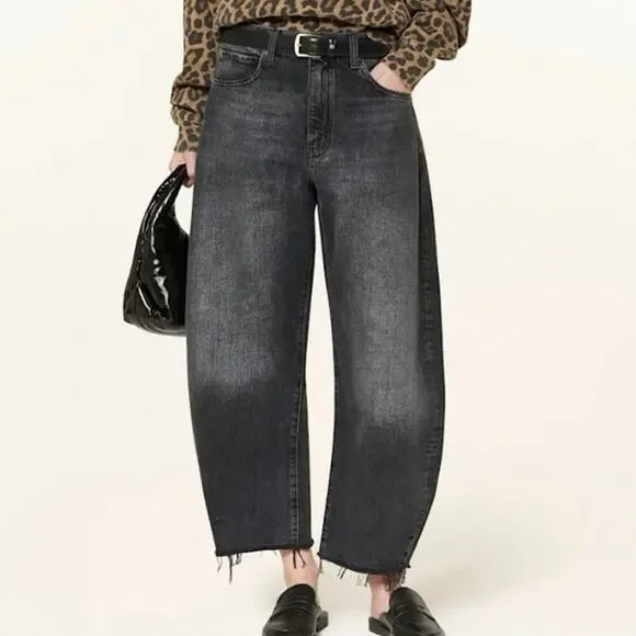 Frame Denim The Bubble Crop Jeans In Limitless Raw Fray 27 NWT - Picture 1 of 11